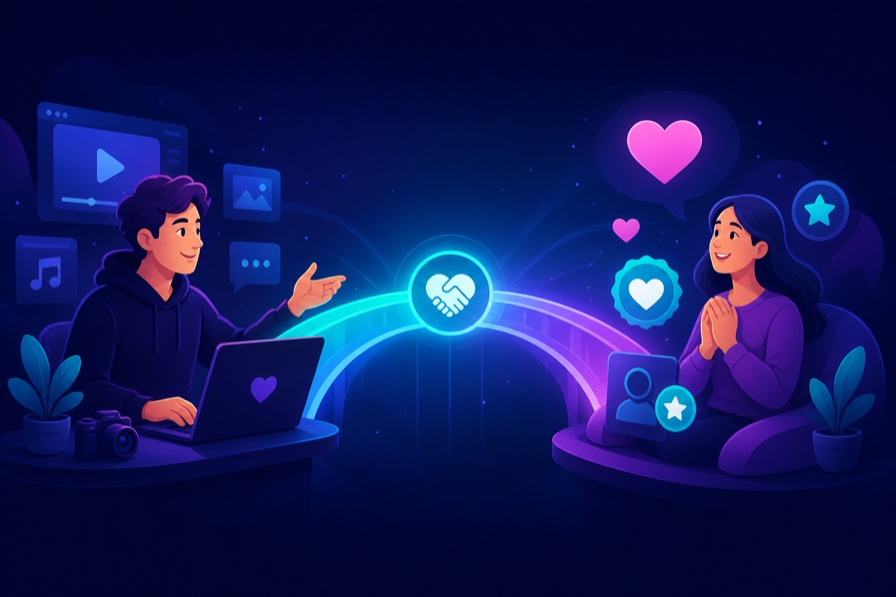 The relationship between fans and creators on Buttons